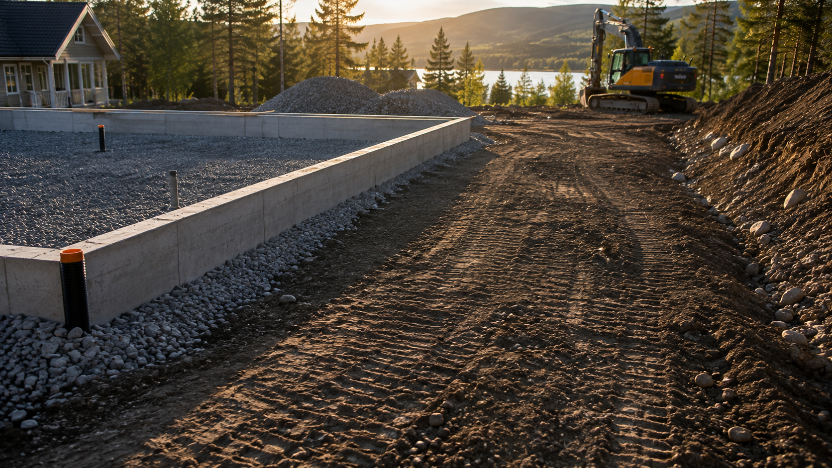 Husgrundsarbete i Åre med Erik Rask AB, byggprojekt