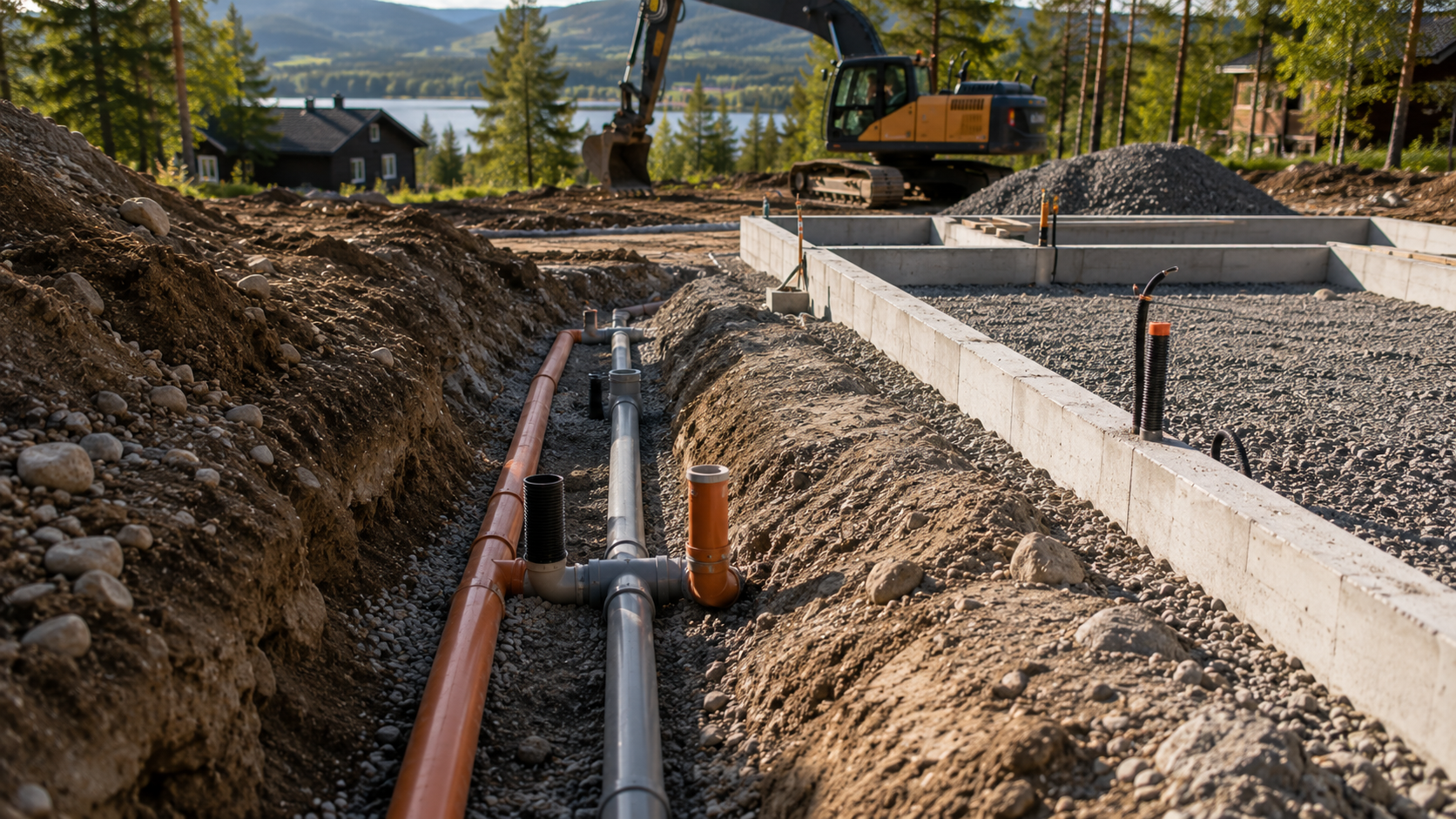 Husgrunder och rörinstallationer i Åre