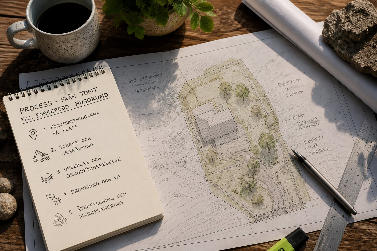Design och planering av husgrunder i Åre.
